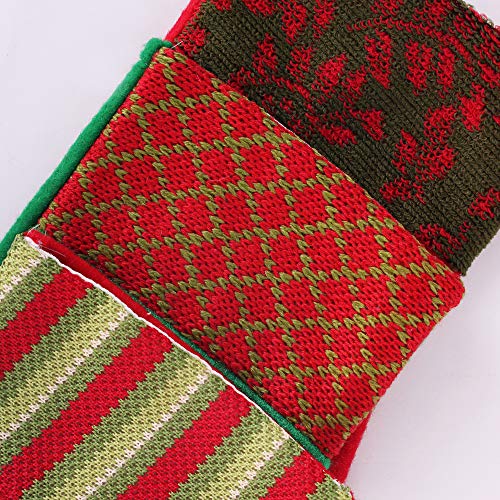 PartyBus 7.5 Inch Mini Christmas Stockings 12 Pack, 3D Small Embroidered Felt Xmas Tree Decorations Bulk, Gift Card Holders Cash Bags Holiday Treats for Family Coworkers Neighbors Kids Dogs Cats
