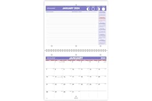 AT-A-GLANCE 2024 Wall & Desk Calendar, 8-1/2" x 11", Small, Unruled Blocks, Spiral Bound, Monthly (PM1702824)