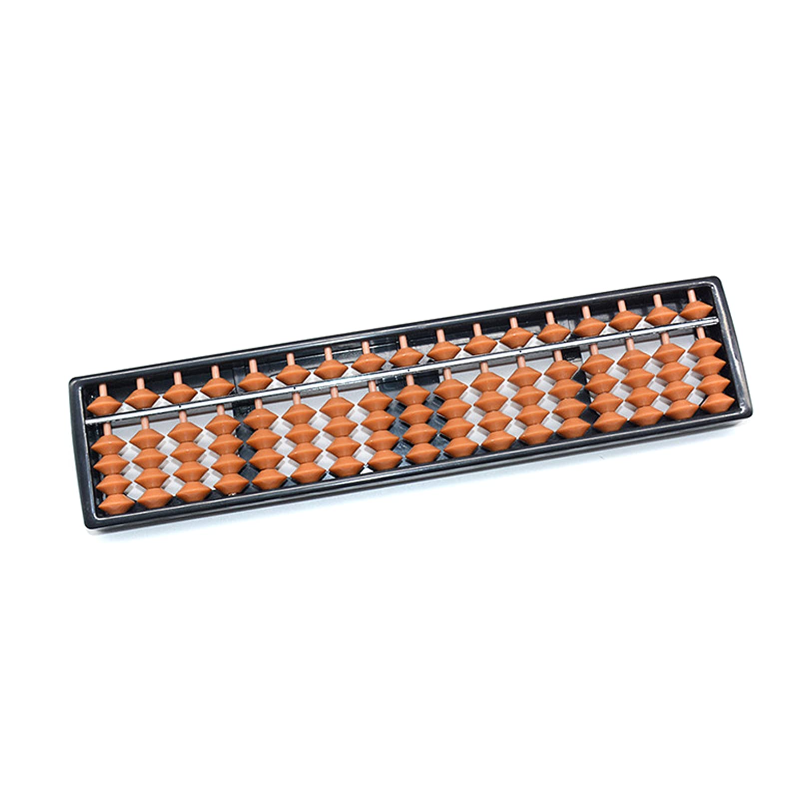 JIKEXINGMENG Abacus, 17-Digits, Vintage, Professional 17 Column Soroban Calculator, Brown and Black, for Arithmetic Mathematic Education
