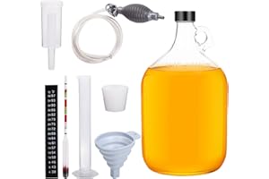 Mead Making Kit for Beginners 1 Gallon Home Brewing Kit with Glass Fermentation Jar Siphon Airlock Stopper Temperature Labe F