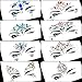 TOODOO 8 Sets Face Gems Rhinestone Colorful Sticker Tattoo Jewelry Stick on Face Festival Jewels for Forehead Body Decorations (Shiny Style)