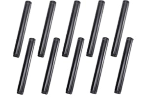 3/4" x 8" Black Painted Iron Pipe, Home TZH 10 Pack Threaded Black Paint Finish Metal Pipe Nipple for DIY Project/Furniture/Shelving Decoration(10, 8")