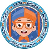 Treasures Gifted Officially Licensed Blippi Dessert Plates 8ct - 7in Blippi Party Plates - Blippi Birthday Party Supplies - Blippi Paper Plates - Blippi Plate Birthday Party - Blippi Party Supplies
