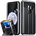 Galaxy S9 Plus Wallet Case, Vena [vCommute][Military Grade Drop Protection] Flip Leather Cover Card Slot Holder with Kickstand for Samsung Galaxy S9+ Plus (Space Gray/Black)