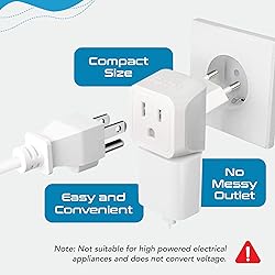 Ceptics European Travel Plug Adapter Europe Power