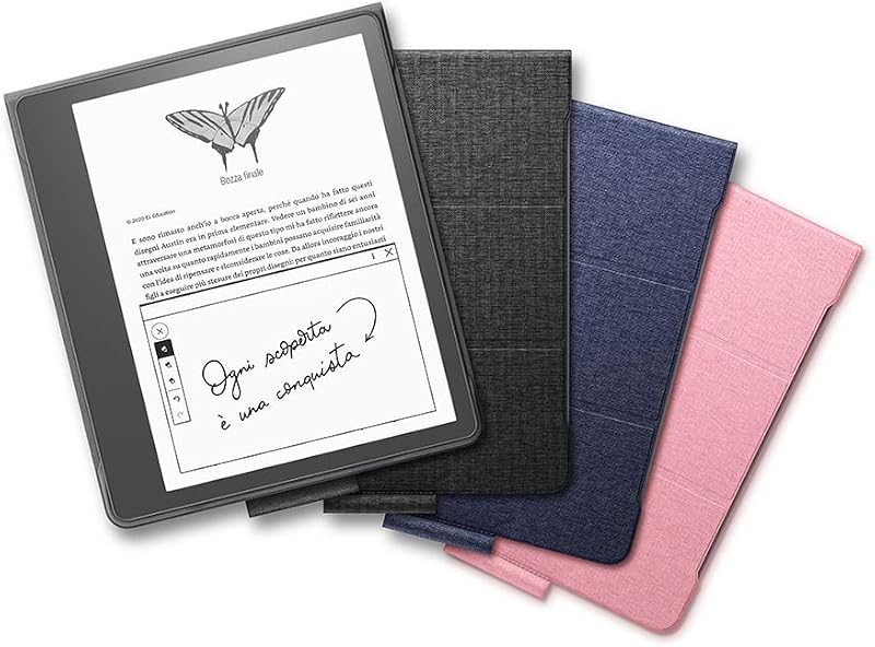 Custodia in tessuto per Amazon Kindle Scribe, con copertina pieghevole e aggancio magnetico | Compatibile solo con Kindle Scribe | design leggero e sottile | Nero