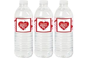 Big Dot of Happiness Conversation Hearts - Valentine's Day Party Water Bottle Sticker Labels - Set of 20