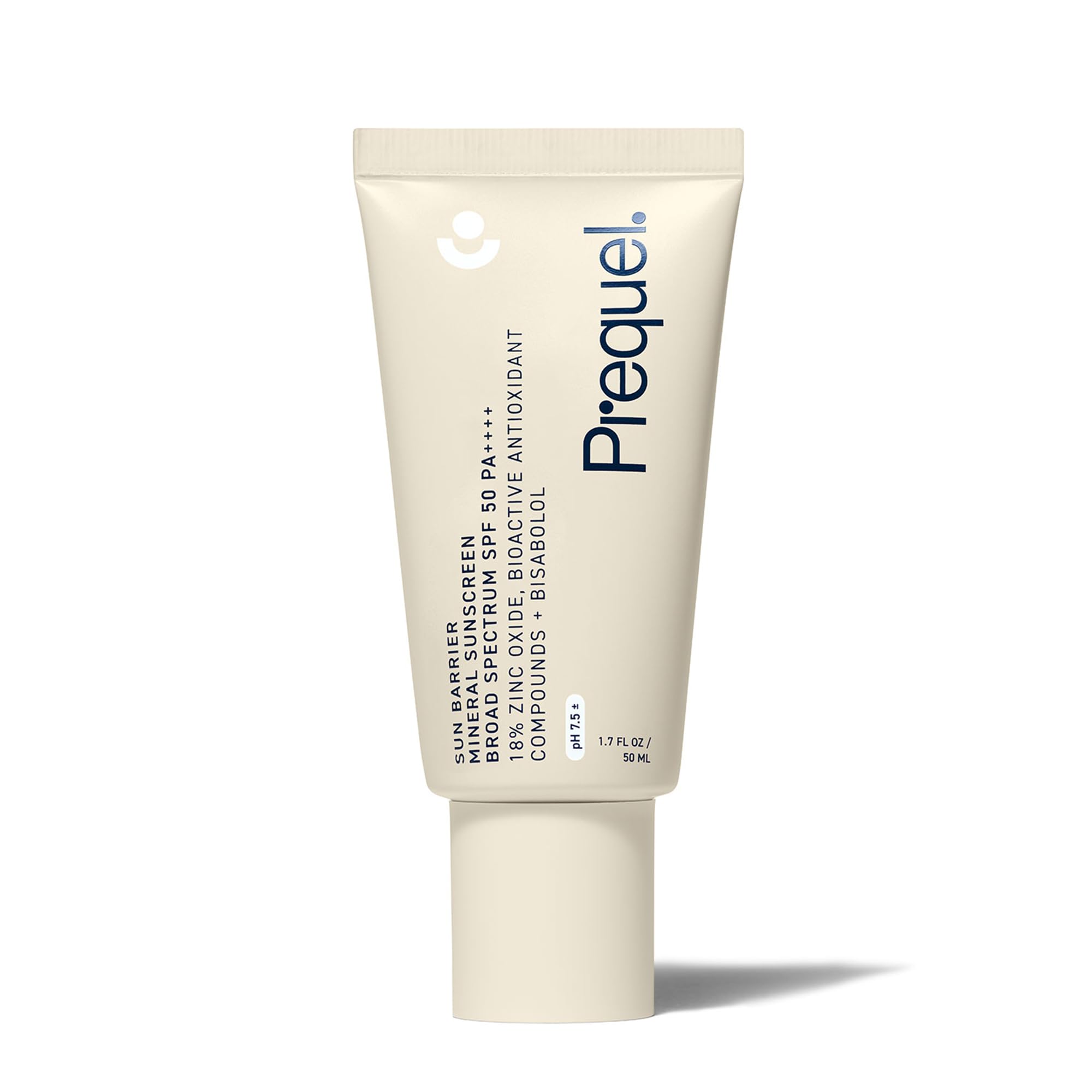 Photo 1 of Prequel Skin Sun Barrier Mineral Sunscreen SPF 50. PA++++ Broad Spectrum Zinc Oxide Sunblock with Semi-Transparent Lightweight Texture. Moisturizing UV Defense for Face. Travel Size, 1.7oz