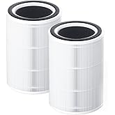 Doifyn 2Pack HAP604 Replacement Filter for ECOSELF HAP604, 3-In-1 Air Filter Efficiency Activated Carbon Filtration System, White