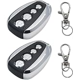 JRSHOME 2024 Upgraded 2 Pcs Gate Remote Controls Transmitter for Automatic Gate Opener Electric Gate Hardware with Rolling Code 433.92MHz