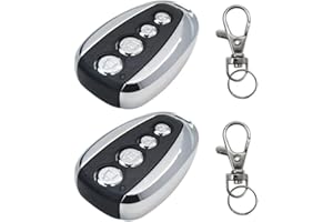 JRSHOME 2024 Upgraded 2 Pcs Gate Remote Controls Transmitter for Automatic Gate Opener Electric Gate Hardware with Rolling Code 433.92MHz