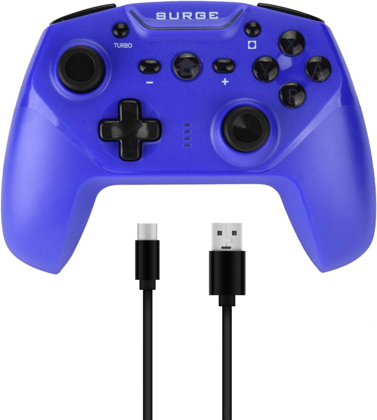 Surge Switchpad Pro Wireless Controller for Nintendo Switch, 4 Macro Buttons, Rechargeable 550mAh Battery, Motion Controls - Blue