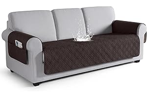 VANSOFY Couch Cover, Waterproof Sofa Covers Washable Slipcover Furniture Protector Couch Seat Covers Non-Slip Couch Cover for Dogs, Pets(Sofa, Chocolate)