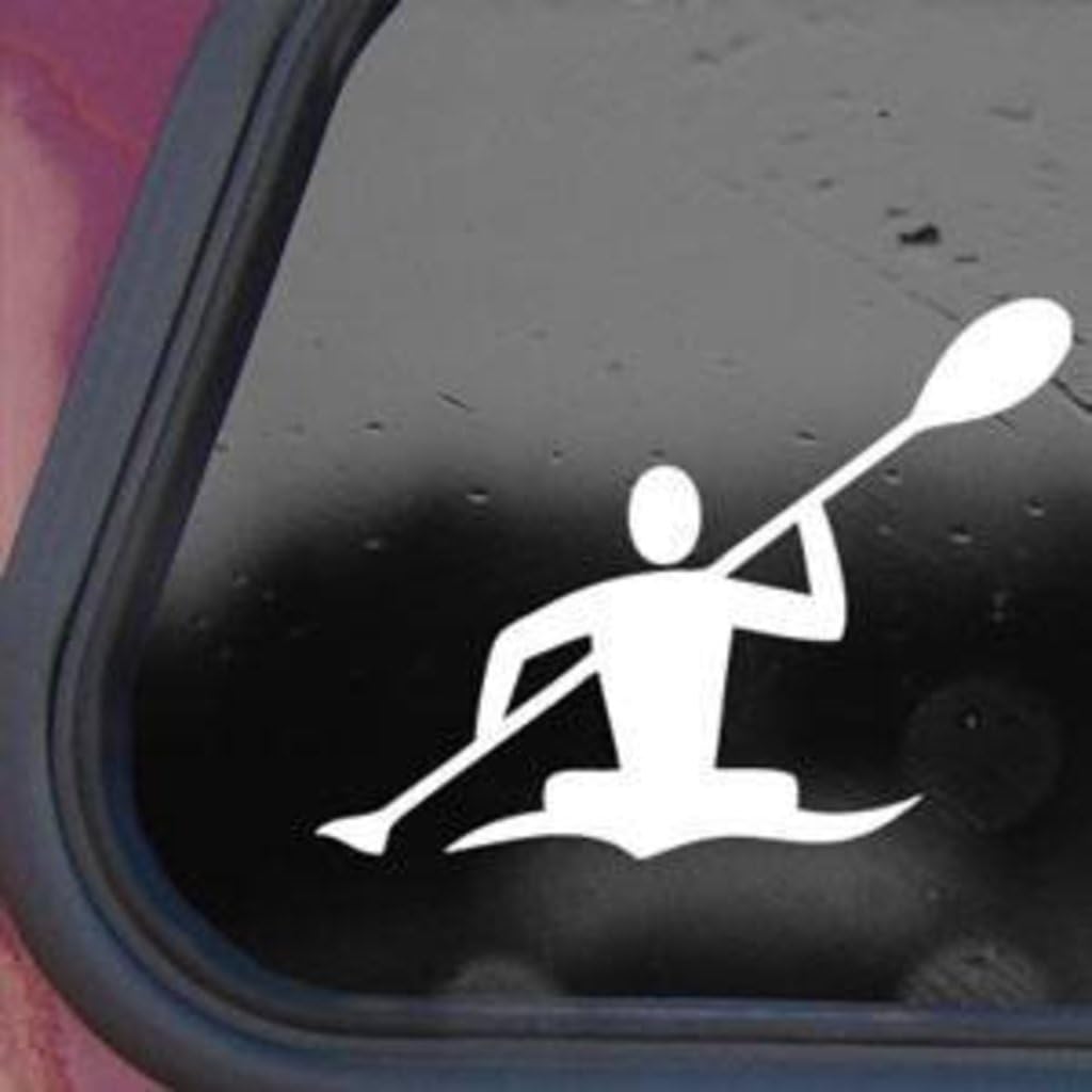 CCI007 Kayak Kayaker Die Cut Vinyl Window Decal/Sticker