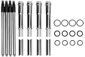 Quickee Pushrod and Cover Kit 106-6051 Adjustable Pushrods and Cover Kit Chrome Push Rod Kits Set for Twin Cam MODELS Motorcy