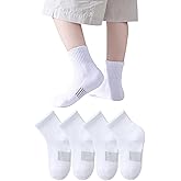 Boys Athletic Socks Half Cushion Crew Cotton Soft Breathable Socks for Kids