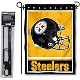 Pittsburgh Steelers Football Garden Flag and Pole Stand Holder