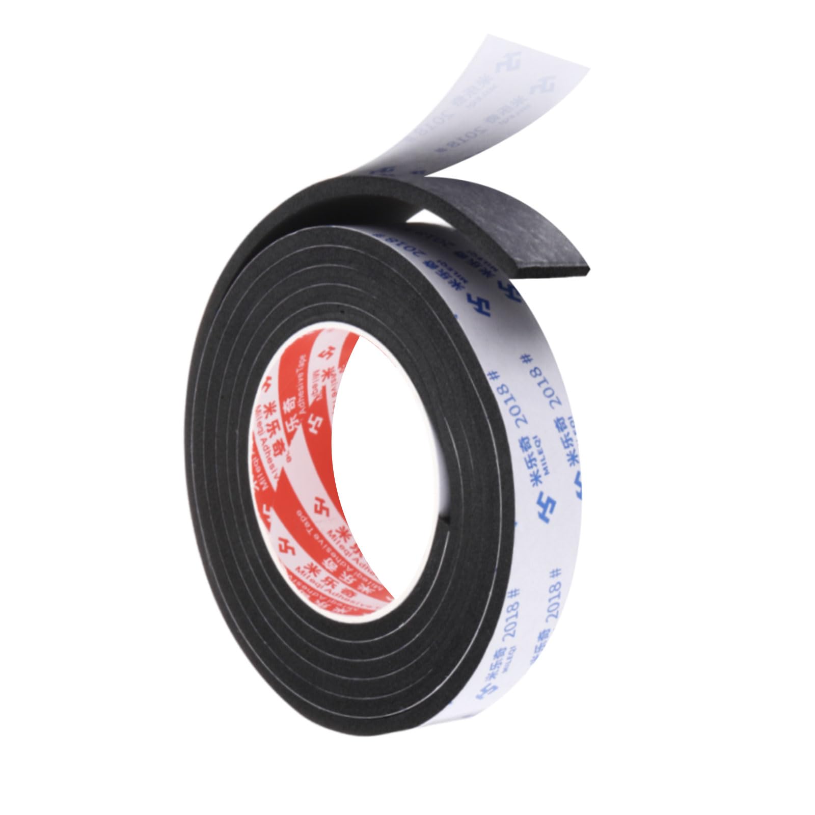 PATIKIL 2m/6.6ft Sealing Foam Tape, 3cm Wide 5mm Thick Single Sided Weather Stripping Door Seal Strip for Window Door Insulation, Black