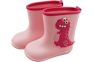 Kids Rainboots New Toddler Kids Children Rain Boots Boys Girls Baby Cartoon Animals Waterproof Winter Boot for