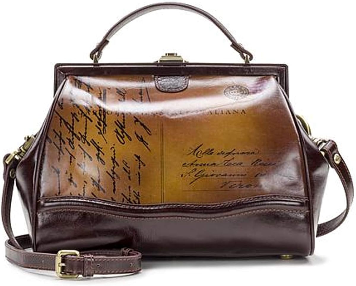 Patricia Nash Discovery Brianza Leather Frame Satchel Bag