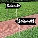 Big Dot of Happiness Black Wedding Bathroom Signs - Wedding Sign Arrow - Double Sided Directional Yard Signs - Set of 2 Bathroom Signs