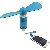 USB Micro Phone Fan，Phone Mini Fan for iphone6/6 plus, iphone 5/5s with Micro USB Port fan (blue)