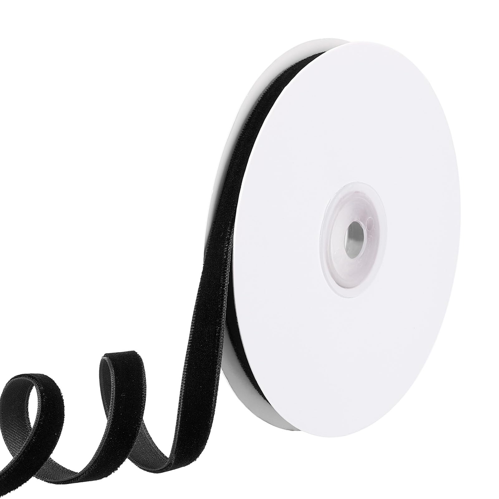 PATIKIL 0.35 Inch x 10 Yards Velvet Ribbons, Single Faced Vintage Velvet Ribbons Spool Perfect for Decor Gift DIY Wrapping Craft Wedding Hair Bow, Black