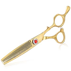JASON 6 Inch 30 Tooth Hair Thinning Scissors Professional Blending Shear Texturizing Hair Cutting Shears for Barber Hairdresser Stylist Japanese Steel Thinner Blender for Women