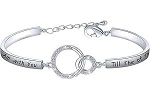PLITI I Am with You Till The End of The Line Bracelet BFF Friendship Gift Couple Wedding Jewelry for Wife Girlfriend