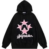 Aelfric Eden Y2k Hoodie Women Graphic Oversized Hoodies Star Embroidered Hoodied Sweatshirt Casual Vintage Pullover