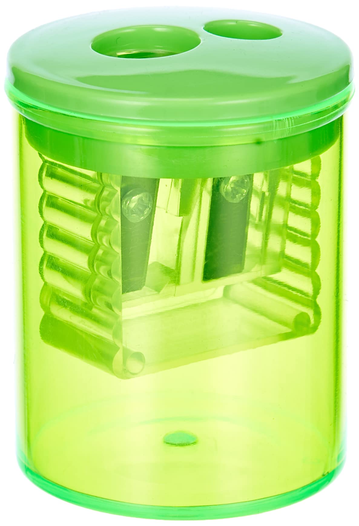 Herlitz Double-Barrelled Pencil Sharpener with Container for Shavings – 1 in Blister Pack