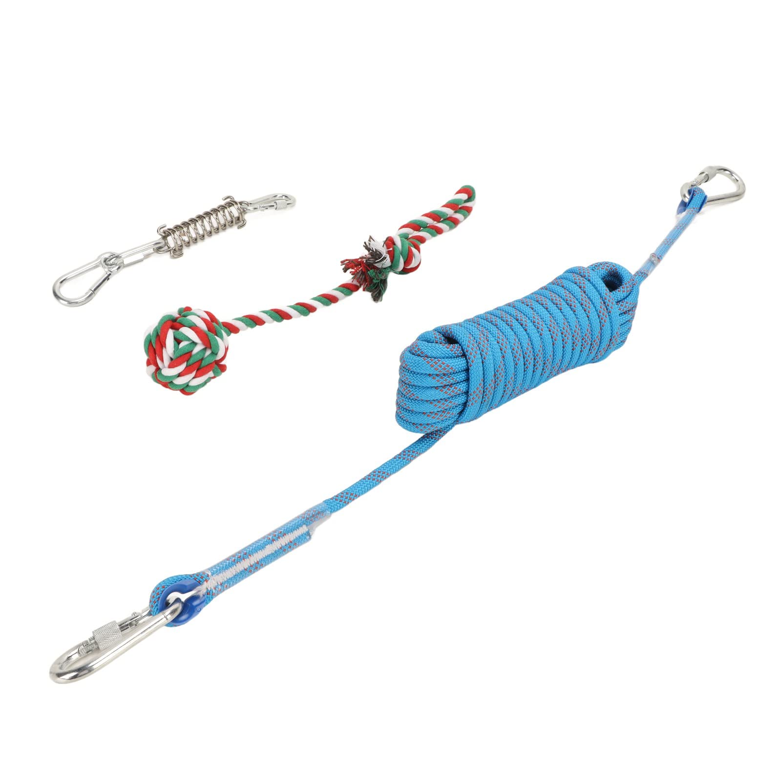 Dog Tree Pull Toy, Construction Muscle Stainless Steel Spring Pole Dog Rope Toys Adjustable Height for Dogs