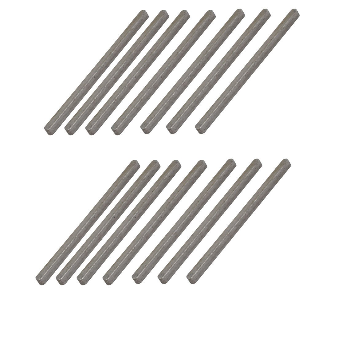 sourcingmap 100mmx5mmx5mm Carbon Steel Straight Key Stock Keystock Gray 14pcs