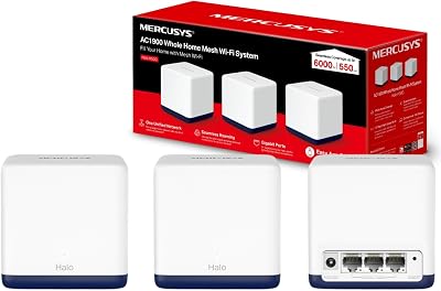 MERCUSYS Halo H50G AC1900 WiFi Mesh System 3-Pack Dual Band Extender Booster