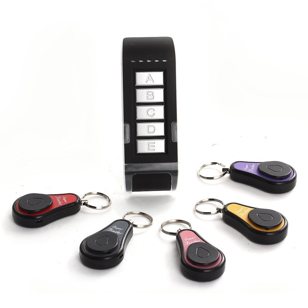 BW 5 in 1 Wireless Lost Key Finder Locator Find Locater Alarm Keychain, Wireless Key Finder Set - 1 Transmitter, 5 Receiver