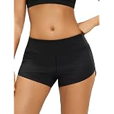 Attifall Women's Low Waisted Athletic Running Shorts Quick Dry 2.5" with Mesh-Lined Zip Pockets for Workout Gym