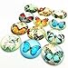 IGOGO 12 PCS Glass Dome Cabochons Half Round Flatback Beautiful Butterfly