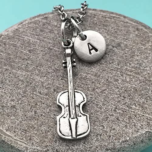 Violin necklace, violin charm, music necklace, personalized
