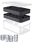 Ice Cube Tray with Lid and Bin, ROTTAY Ice Trays
