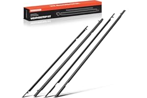 A-Premium [4PCS] Front and Rear Door Window Trim Seal Weather Stripping Moulding Belt Glass Sweep Felt Kit Compatible with Ho
