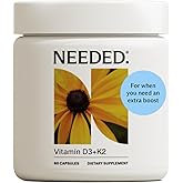 Needed. Expertly-Formulated Prenatal Vitamin D3/K2 | for Fertility, Pregnancy Breastfeeding, and Postpartum, Healthy Immunity and Bone Development, Supports Breast Milk Vitamin D Levels | 60 Capsules