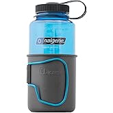 Olicamp Space Saver Mug Nalgene Sustain Tritan BPA-Free 32oz Wide Mouth Water Bottle Combo, Slate Blue