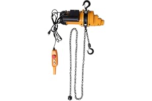 FUTCHOY Electric Chain Hoist, 2200lbs Winch with 10FT Wired Remote Control, 110V Overhead Crane Garage Ceiling Pulley, 1500W Lifting Power System with Emergency Stop Switch (2200 LBS)