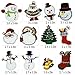Ewinsun 12 Pcs Christmas Day, Snow Man Assorted Size Iron On Patches Sew On Decoration Patch for DIY Jeans, Clothing, Handbag, Hats