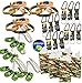 Camo Army Birthday Party Favors for 12 - Camo Dog Tags (12), Toy Compass (12), Wrist Bands (12) Camo Treat Bags (12) and Party Sticker (Total 49 Pieces) (Green)