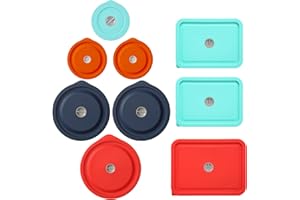 Replacement Lids for Pyrex 7202-PC 1Cup, 7200-PC 2Cup, 7201-PC 4Cup, 7402-PC 6/7Cup, 7210-PC 3Cup and 7211-PC 6Cup Rectangle,