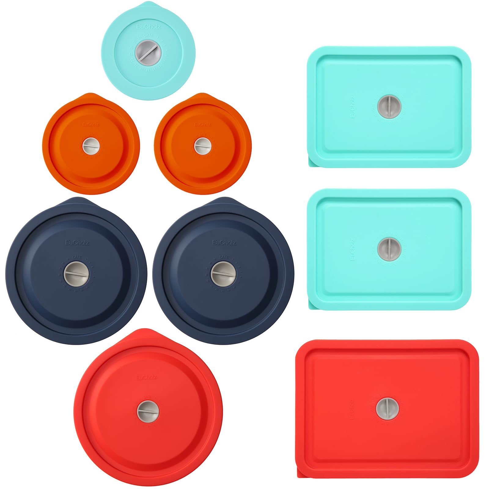 Photo 1 of Replacement Lids for Pyrex 7202-PC 1Cup, 7200-PC 2Cup, 7201-PC 4Cup, 7402-PC 6/7Cup, 7210-PC 3Cup and 7211-PC 6Cup Rectangle, Silicone Cover for Glass Bowl 9 Pack