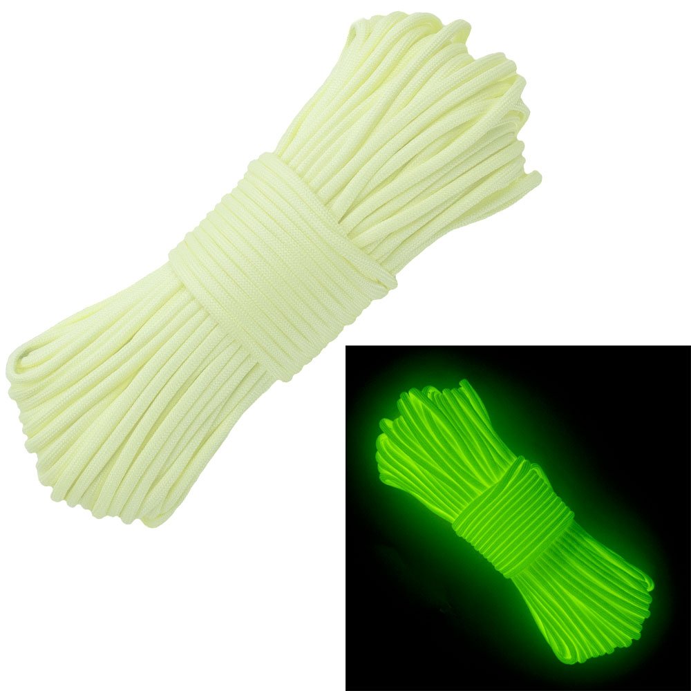Glow in The Dark Zesty 21 Strand 550 Luminous Paracord Parachute Rope Cord