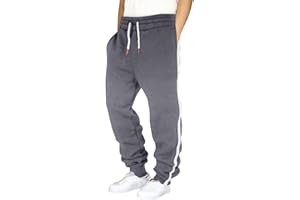 Mens Baggy Sweatpants Y2k Pant Side Striped Drawstring Open Bottom Joggers Casual Lounge Track Pants Workout Trousers