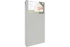Milliard Memory Foam Crib Mattress, New Edition, Flip Technology, Firm Side for Baby and Soft Side for Toddler - 100% Cotton Cover, Made in The USA, 5.5x52x27.5 in.
